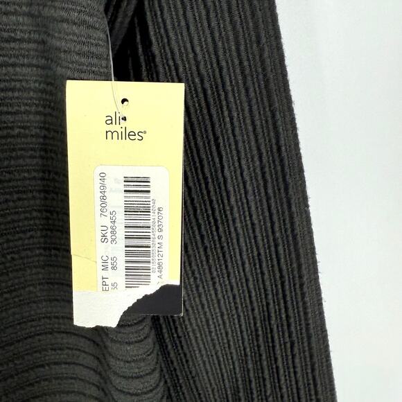 NEW NWT Ali Miles Sz Small Charcoal Dark Gray Wearable Art Blouse Shirt Top - Picture 2 of 8